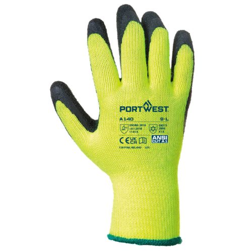 A140BKRL Portwest Mártott latex védőkesztyű, téli kivitel