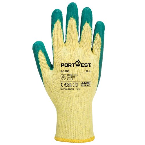 A150GNRL Portwest Mártott latex munkavédelmi kesztyű (A100 öko verzió)