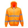 B305ORR4XL Portwest Hi-Vis cipzáros pulóver