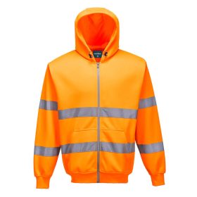 B305ORR4XL Portwest Hi-Vis cipzáros pulóver