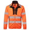 DX477OBR4XL Portwest DX4 Hi-Vis cipzáras pulóver