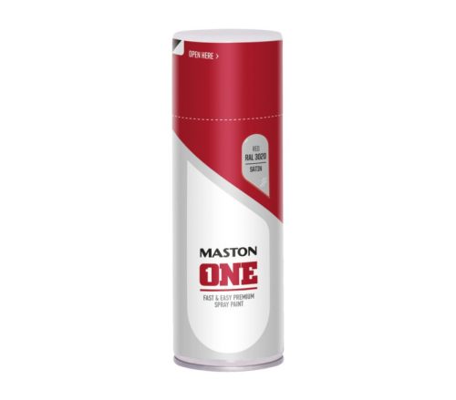 Spraypaint ONE - Satin Red RAL3020 400ml Maston ONE selyemfény közlekedési piros