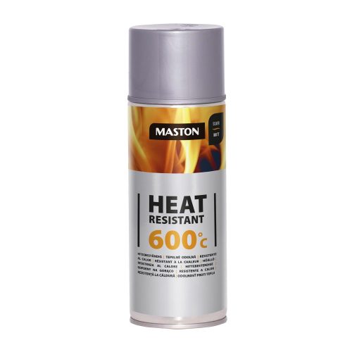 Spraypaint Heat resistant 600°C Silver 4 Hőálló festék ezüst 6000C ezüst 400 ml