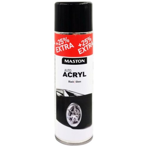 Spraypaint AutoACRYL Black Gloss 500ml Auto acryl fényes fekete 500 ml