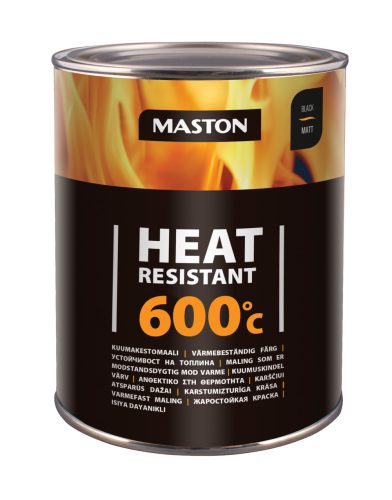 Paint Heat-resistant black +600 °C 1l Hőálló festék fekete 6000C 1l