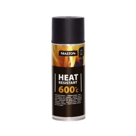   Spraypaint Heat Resistant 600°C Black 40 Hőálló Festék Fekete 6000C  400 Ml