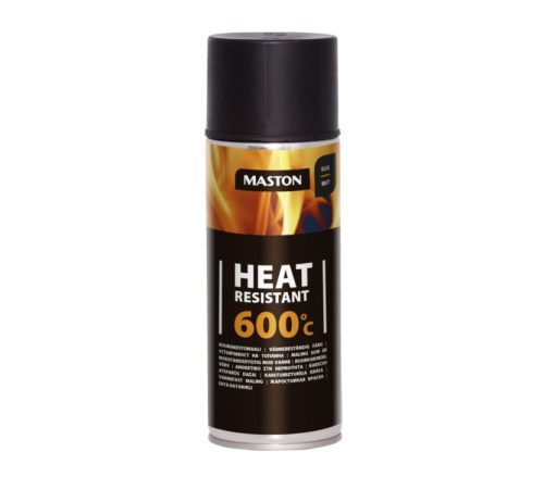 Spraypaint Heat resistant 600°C Black 40 Hőálló festék fekete 6000C  400 ml