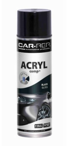 Spraypaint Car-Rep ACRYLcomp Black gloss Car - Rep acryl comp fényes fekete 500 m