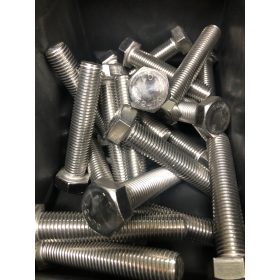   DIN933 M12x50 Hlf.tm.csavar A2 HATLAPFEJŰ TÖVIG MENETES CSAVAR