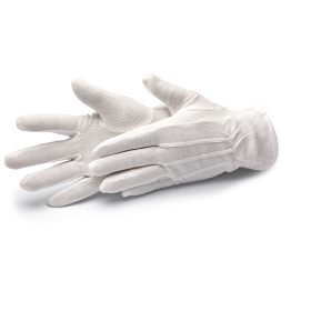   Cottonstar L/9,5" pamutkesztyű, pettyes tenyérrész, CAT1