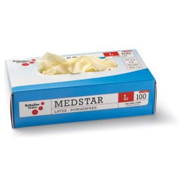   100 Medstar Latex PF L/9" 100db egyszer használatos latex kesztyű,