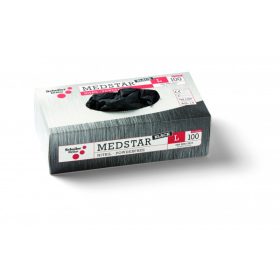   100 Medstar Black PF M/8" 100db egyszer használatos nitril kesztyű