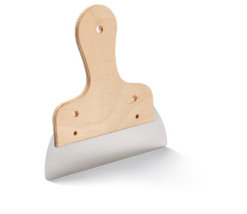 Plano 20cm fali spatulya, rozsdamentes, fa markolat